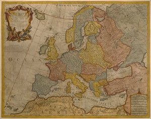 Kaart van Europa, gepubliceerd in 1700, Parijs